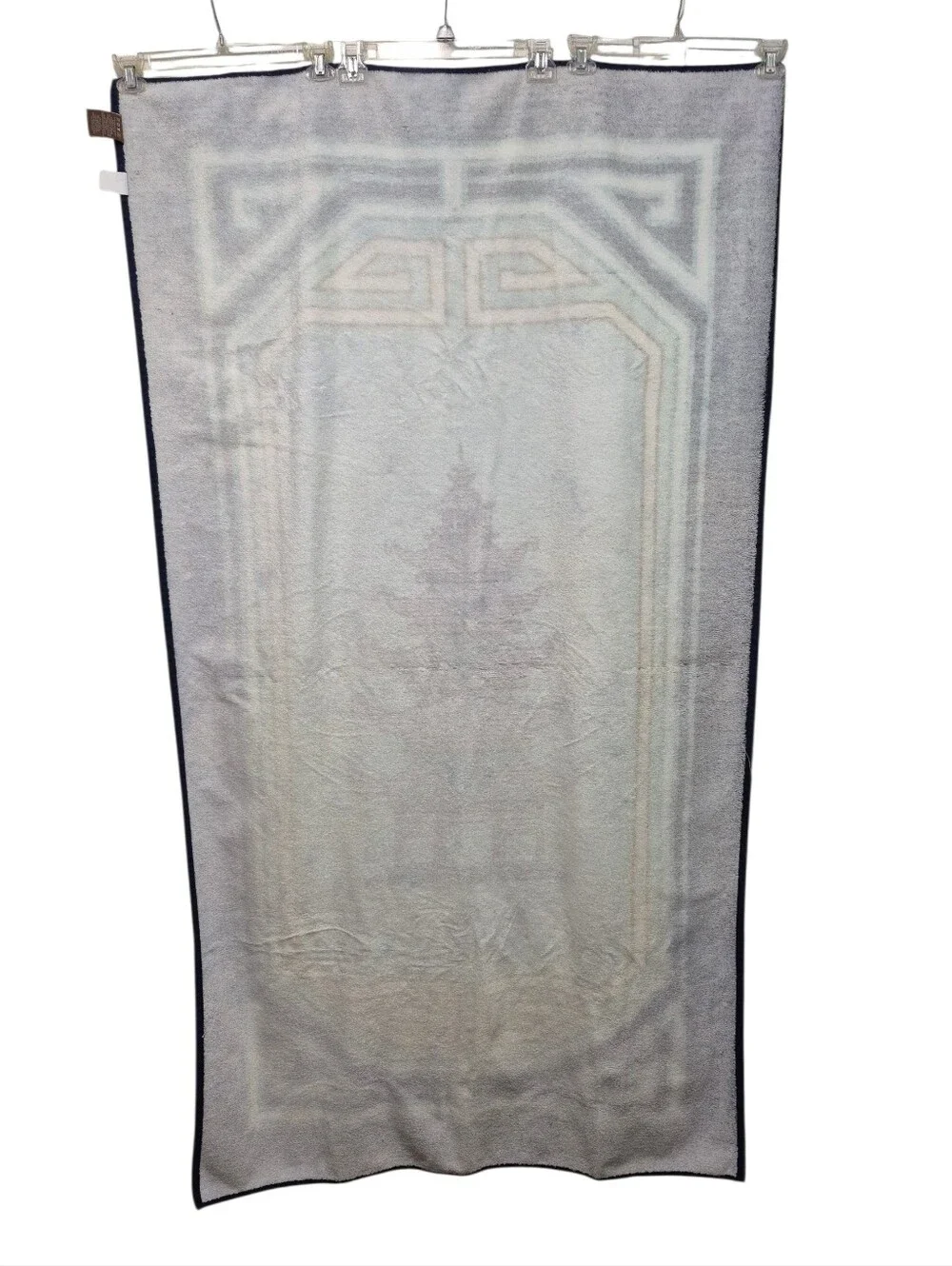 Jonathan Adler Luxembourg Beach Towel Pagoda Brown & Teal Oversized